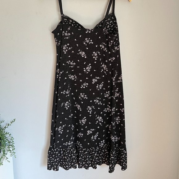 Vintage Bali Black Floral Printed Slip Dress - Picture 7 of 14